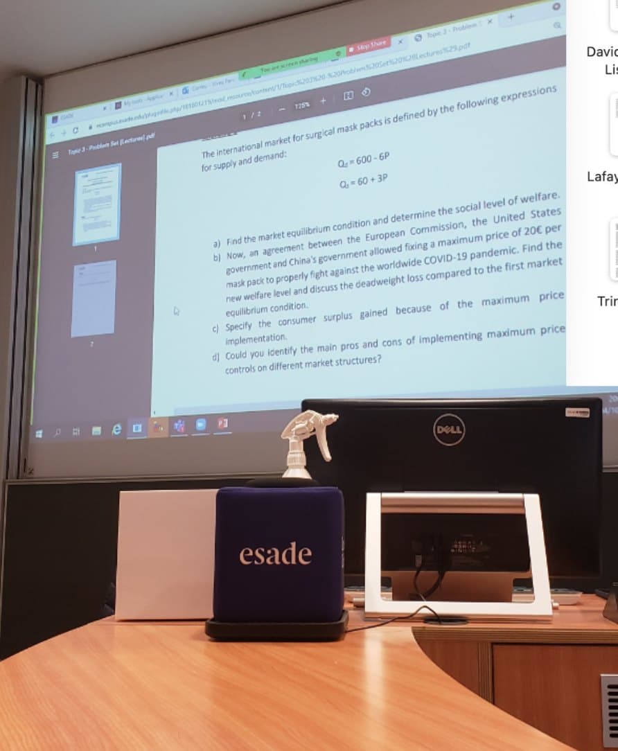 A lecture room at ESADE in Barcelona.